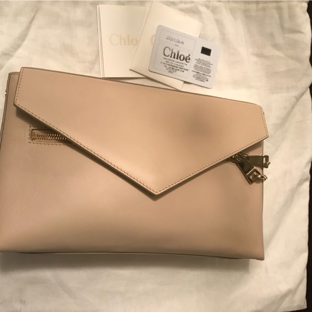 Chloe Clutch-shoulder handbag- purse "Cassie" ~Authentic~ Lambskin